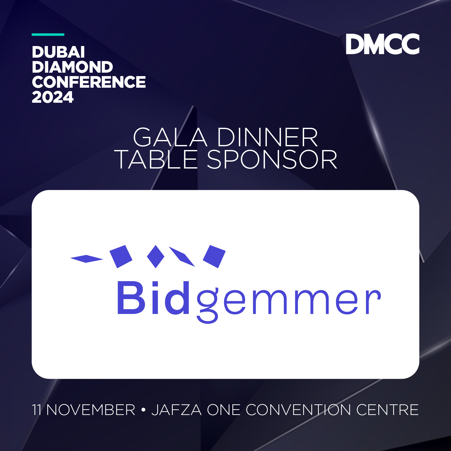 BidGemmer sponsor DMCC Dubai Diamond Conference 2024